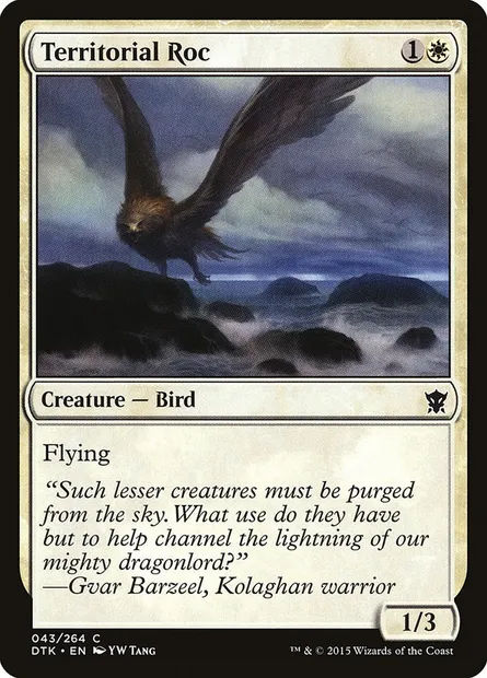 Territorial Roc, Magic card DTK 43 — Dragons of Tarkir set
