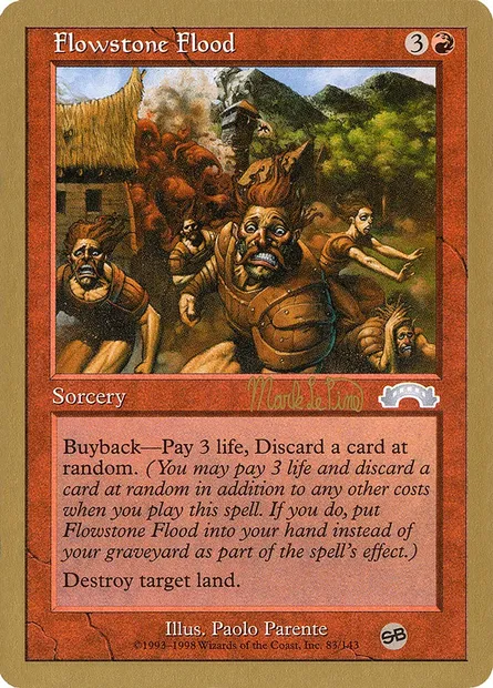 Flowstone Flood, Magic card WC99 mlp83sb — World Championship Decks 1999 set