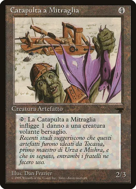 Catapulte à mitraille, carte Magic RIN 125 — extension Rinascimento