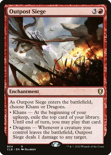 Outpost Siege, Magic card CLB 804 — Commander Legends: Battle for Baldur's Gate set