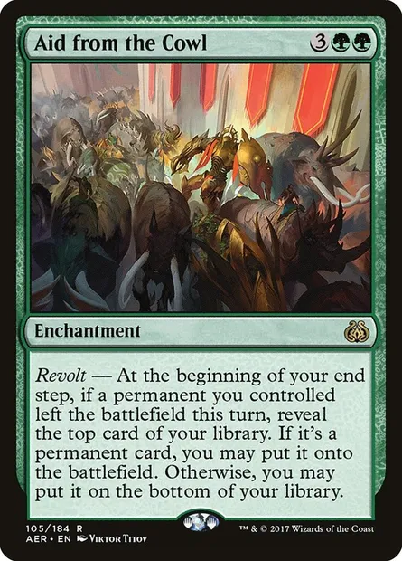 Aid from the Cowl, Magic card AER 105 — Aether Revolt set