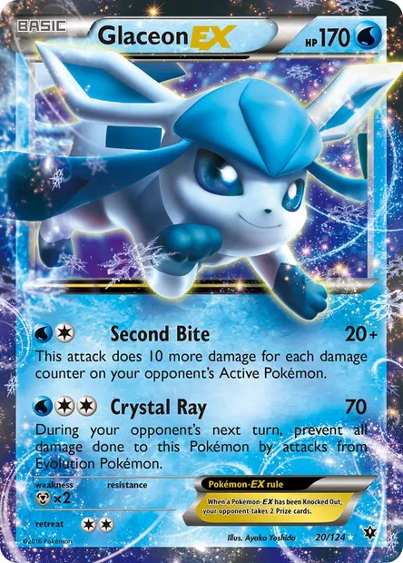 Glaceon EX, Pokémon card FCO 20 — Fates Collide set