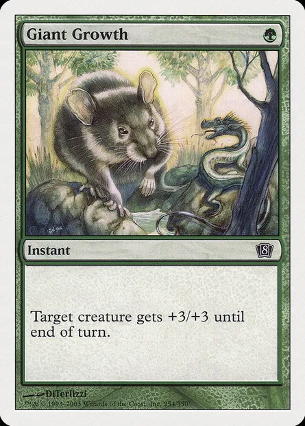 Croissance gigantesque, carte Magic 8ED 254 — extension Huitième Edition