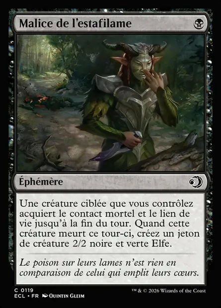 Malice de l'estafilame, carte Magic ECL 119 — extension Lorwyn Eclipsed