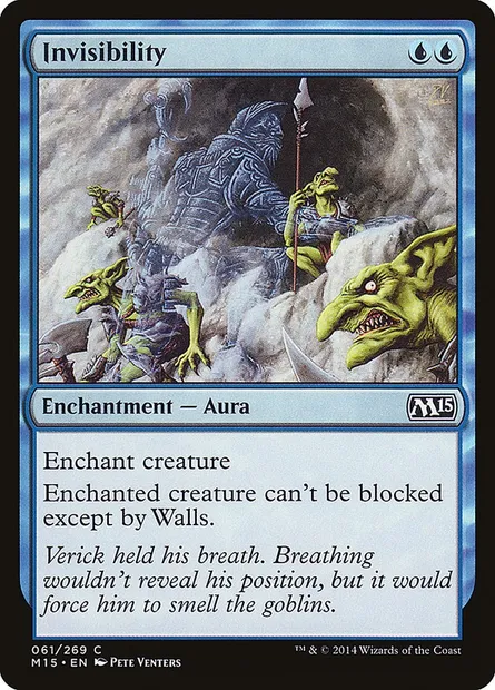 Invisibility, Magic card M15 61 — Magic 2015 set