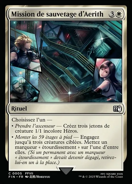 Mission de sauvetage d'Aerith, carte Magic FIN 5 — extension Final Fantasy