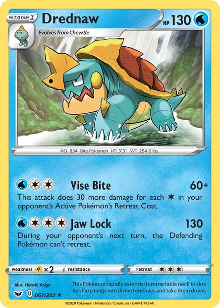 Drednaw, Pokémon card SSH 61 — Sword & Shield set
