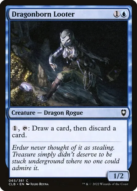 Dragonborn Looter, Magic card CLB 65 — Commander Legends: Battle for Baldur's Gate set