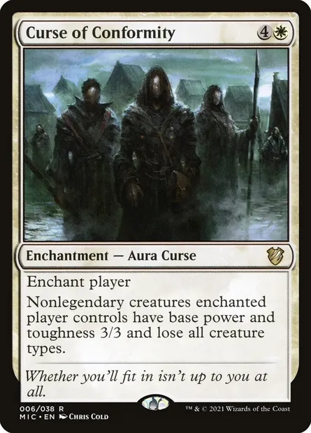 Curse of Conformity, Magic card MIC 6 — Midnight Hunt Commander set