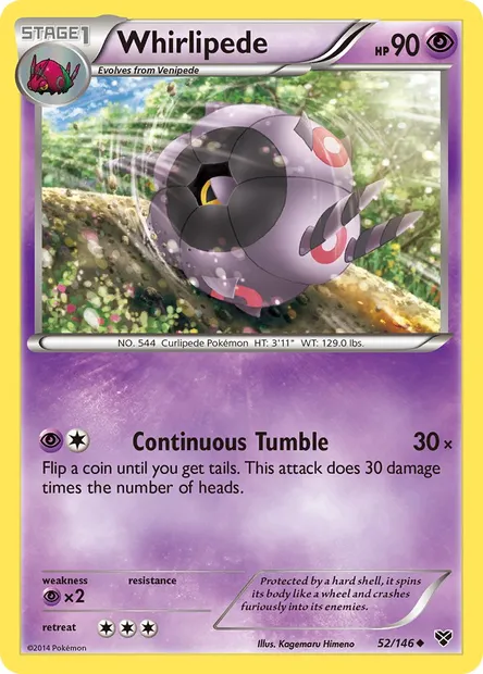 Whirlipede, Pokémon card XY 52 — XY set