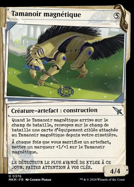 Tamanoir magnétique, carte Magic MKM 376 — extension Murders at Karlov Manor
