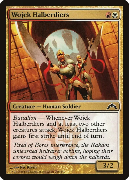 Wojek Halberdiers, Magic card GTC 208 — Gatecrash set