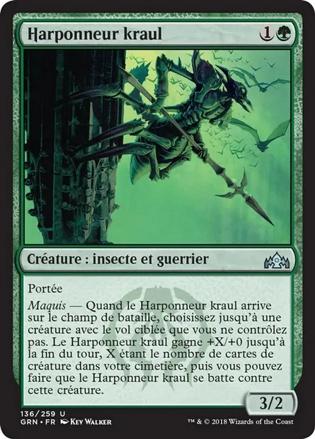 Harponneur kraul, carte Magic GRN 136 — extension Les Guildes de Ravnica