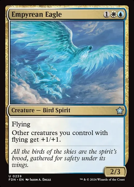 Empyrean Eagle, Magic card FDN 239 — Foundations set