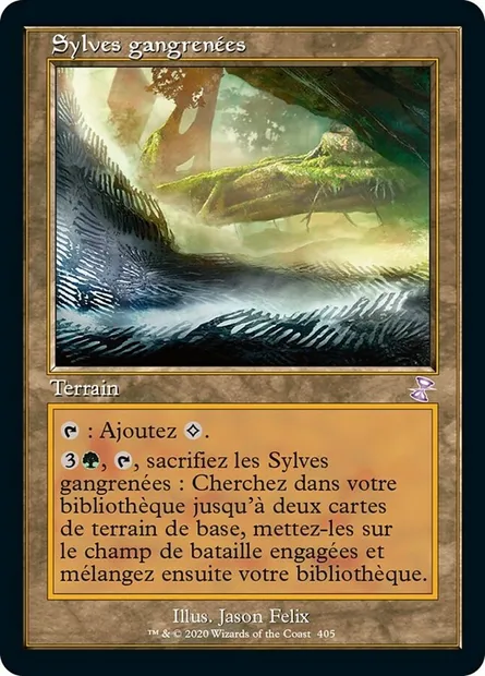 Sylves gangrenées, carte Magic TSR 405 — extension Spirale Temporelle Remastered