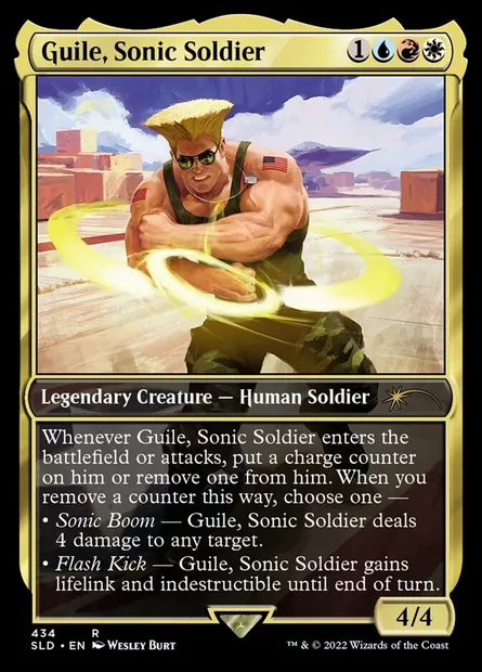 Guile, Sonic Soldier, carte Magic SLD 434 — extension Secret Lair Drop