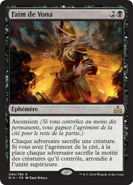 Faim de Vona, carte Magic RIX 90 — extension Les combattants d'Ixalan