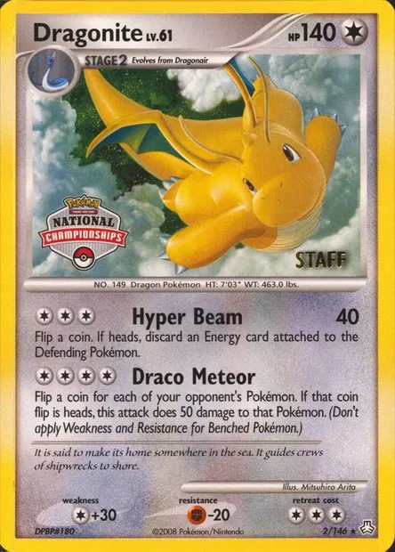Dracolosse, carte Pokémon LGP 002s — extension League Promos