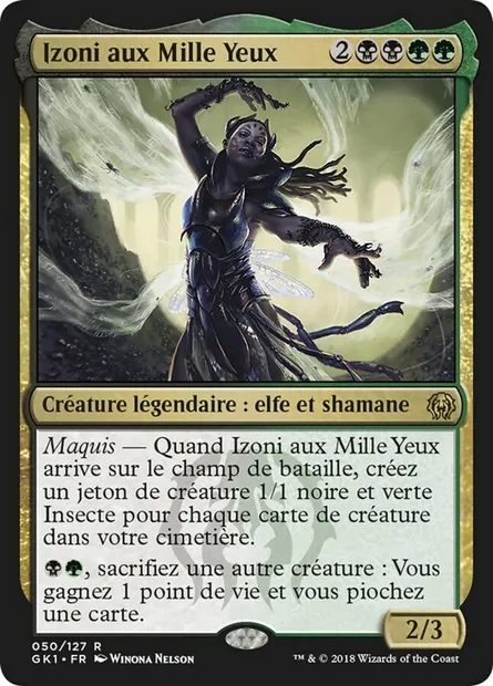 Izoni aux Mille Yeux, carte Magic GK1 50 — extension GRN Guild Kit