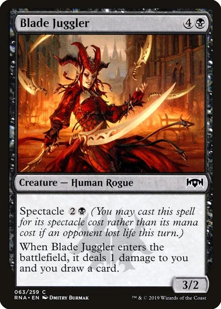 Blade Juggler, Magic card RNA 63 — Ravnica Allegiance set