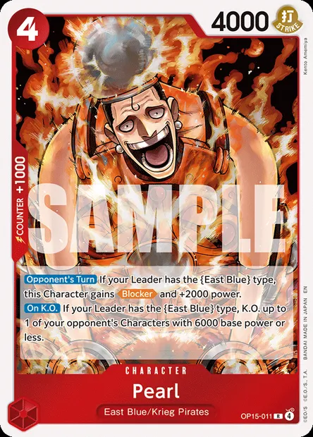 Pearl, One Piece card OP15-011 — ADVENTURE ON KAMI’S ISLAND set