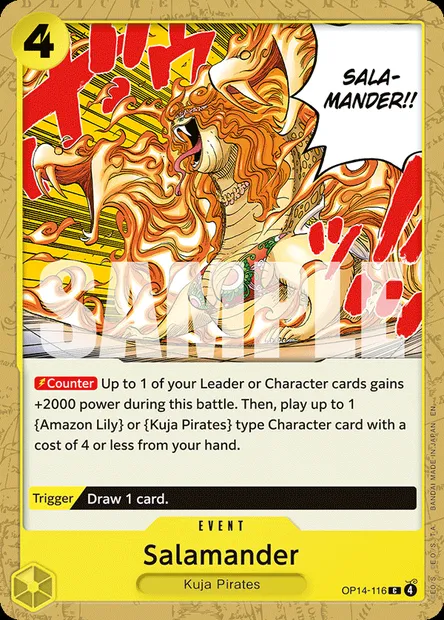 Salamander, One Piece card OP14-116 — THE AZURE SEA’S SEVEN set
