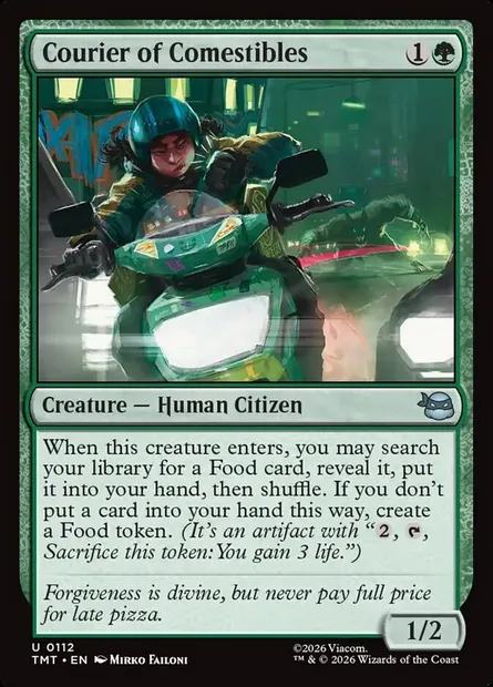 Courier of Comestibles, Magic card TMT 112 — Teenage Mutant Ninja Turtles set