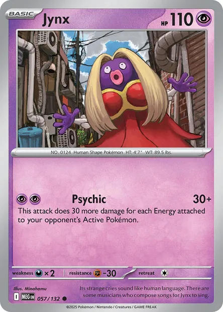Jynx, Pokémon card MEG 057 — Mega Evolution set