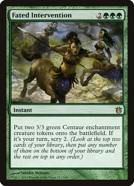 Fated Intervention, Magic card BNG 121 — Born of the Gods set