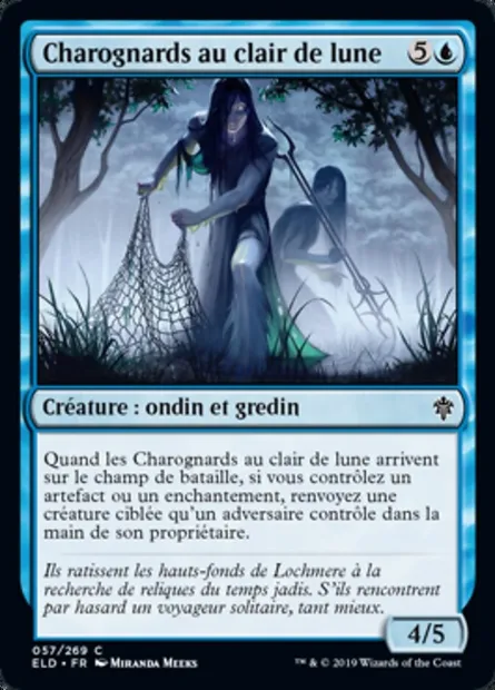 Charognards au clair de lune, carte Magic ELD 57 — extension Throne of Eldraine