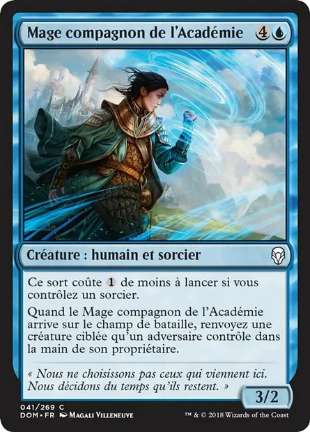 Mage compagnon de l'Académie, carte Magic DOM 41 — extension Dominaria