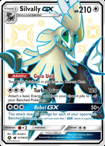 Silvally-GX, Pokémon card SMA SV79 — Hidden Fates Shiny Vault set
