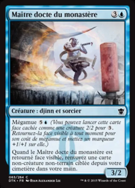Maître docte du monastère, carte Magic DTK 63 — extension Les Dragons de Tarkir