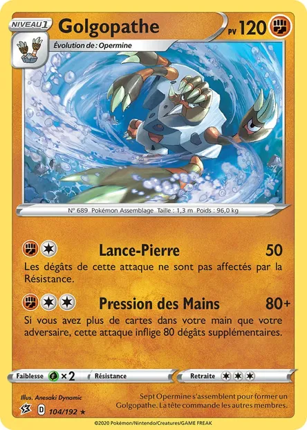Golgopathe, carte Pokémon RCL 104 — extension Clash des Rebelles
