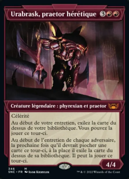 Urabrask, praetor hérétique, carte Magic SNC 346 — extension Les rues de la Nouvelle-Capenna