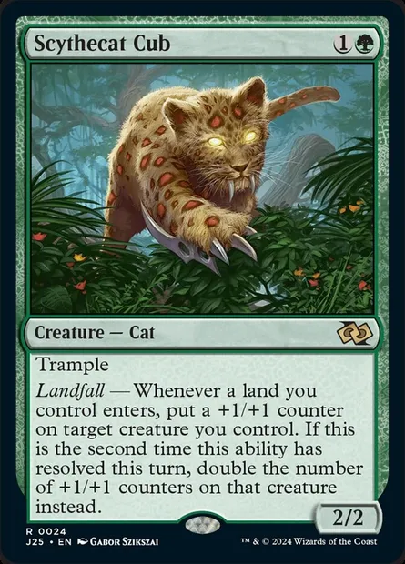 Scythecat Cub, Magic card J25 24 — Foundations Jumpstart set