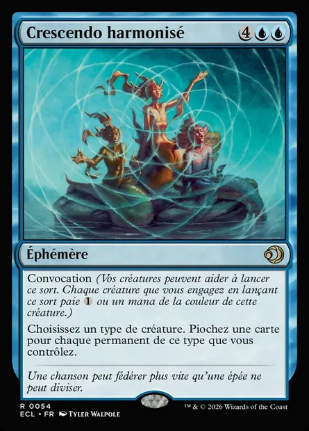 Crescendo harmonisé, carte Magic ECL 54 — extension Lorwyn Eclipsed