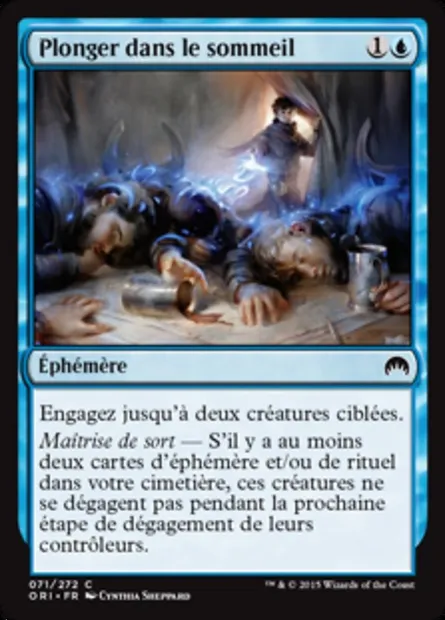 Plonger dans le sommeil, carte Magic ORI 71 — extension Magic Origines
