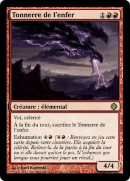 Tonnerre de l'enfer, carte Magic ALA 103 — extension Les éclats d'Alara
