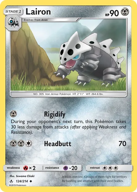 Lairon, Pokémon card UNB 124 — Unbroken Bonds set