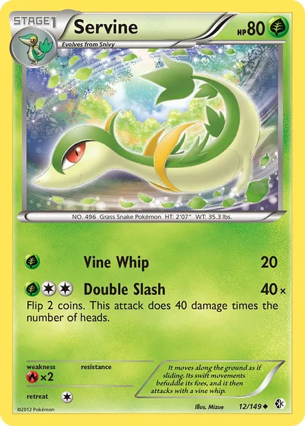 Servine, Pokémon card BCR 12 — Boundaries Crossed set