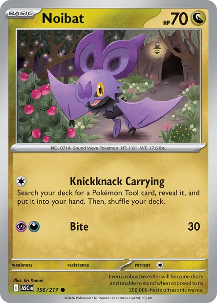 Noibat, Pokémon card ASC 156 — Ascended Heroes set