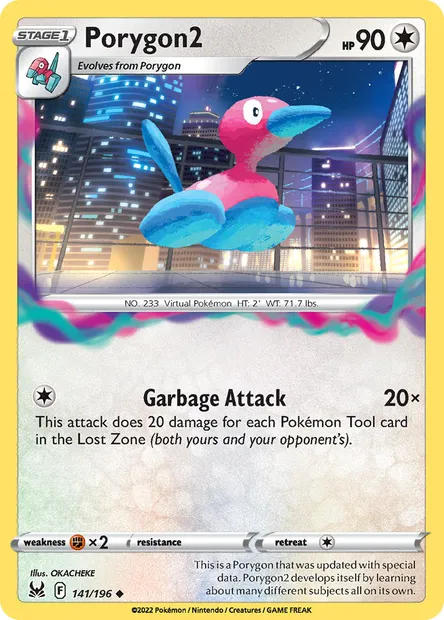 Porygon2, Pokémon card LOR 141 — Lost Origin set