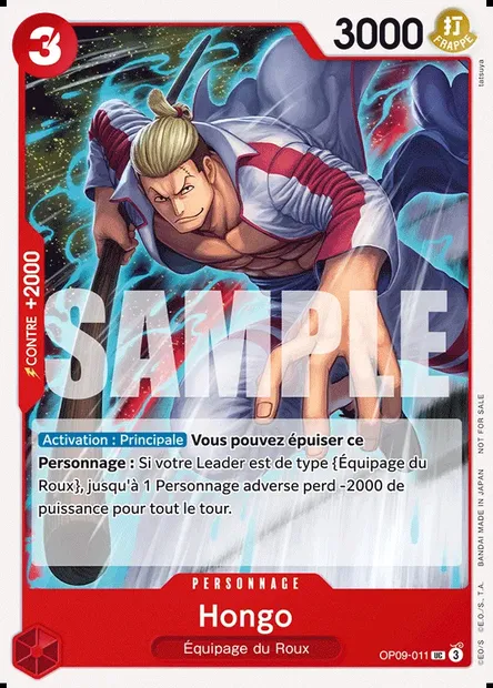 Hongo, carte One Piece OP09-011 — extension LES NOUVEAUX EMPEREURS