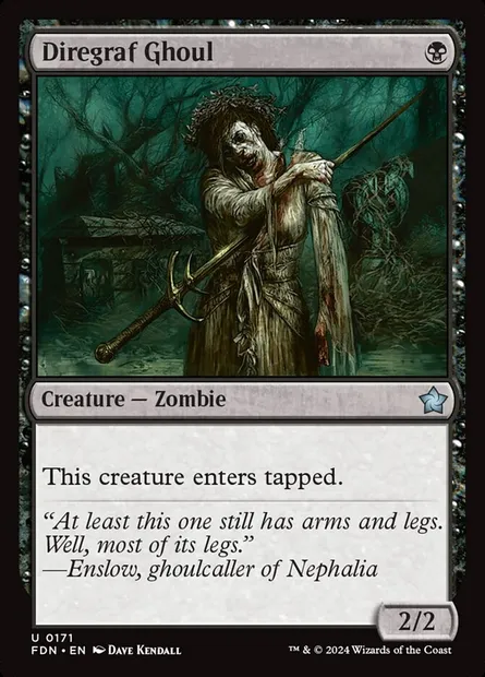 Diregraf Ghoul, Magic card FDN 171 — Foundations set