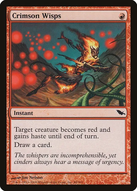 Crimson Wisps, Magic card SHM 88 — Shadowmoor set