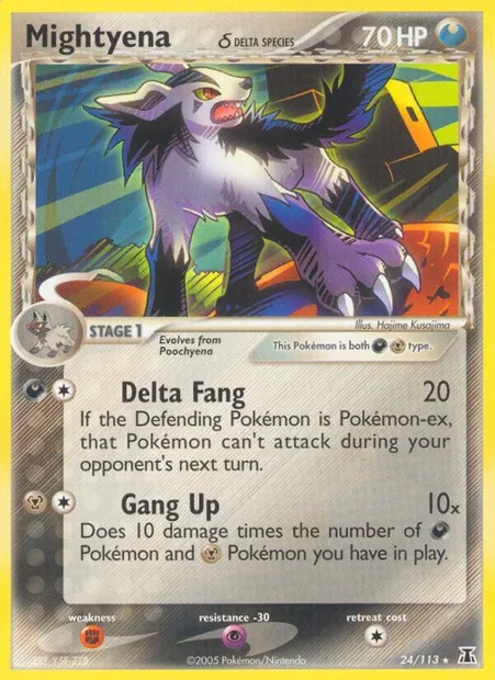 Mightyena δ, Pokémon card DS 24 — Delta Species set