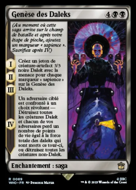 Genèse des Daleks, carte Magic WHO 69 — extension Doctor Who