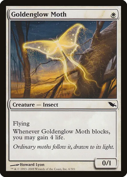 Goldenglow Moth, Magic card SHM 6 — Shadowmoor set