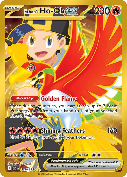 Ethan's Ho-Oh ex, Pokémon card DRI 239 — Destined Rivals set